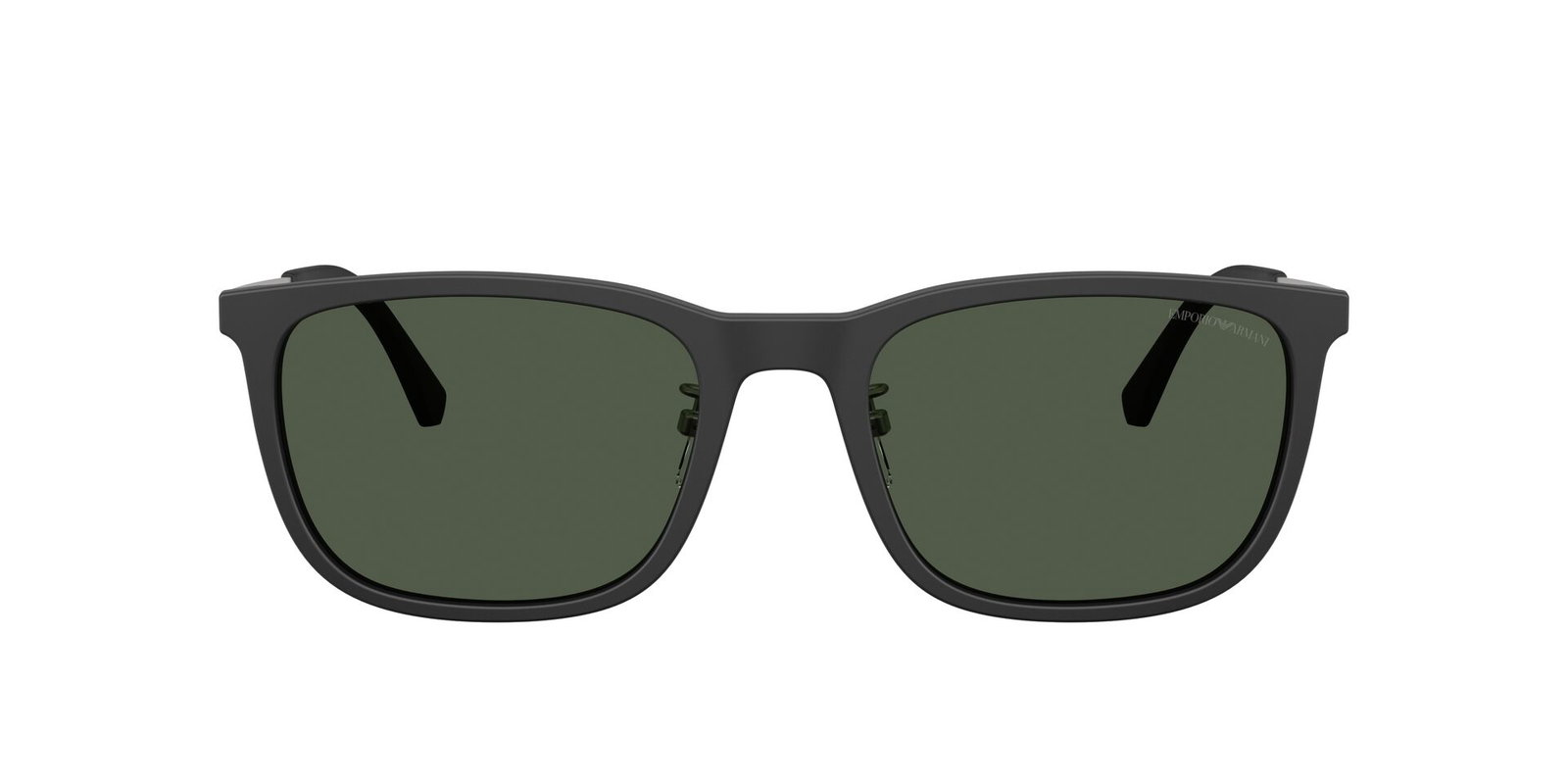 Das Bild zeigt die Emporio Armani Sonnenbrille EA4275D in mattschwarz und polarisiert von vorne.